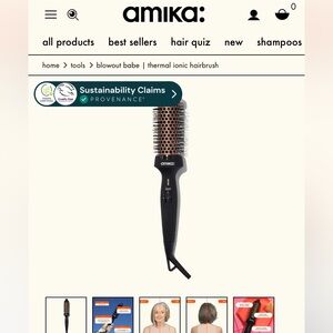 like-new Amika blowout babe thermal iconic hairbrush